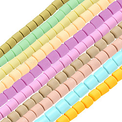 610Pcs 10 Colors Handmade Polymer Clay Bead Strands, Column, Mixed Color, 6.5x6mm, Hole: 1.2mm, 1 strand/color(CLAY-SC0001-38C)