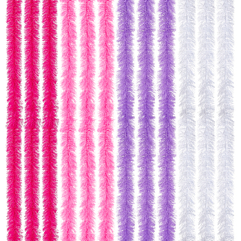 12Pcs 4 Colors Polyester Turkey Feather Strips, with 304 Stainless Steel Wire, Mixed Color, 1500x95mm, 3pcs/color