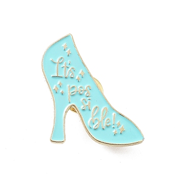 High-heel Shoe Zinc Alloy Enamel Pin Brooch, for Backpack Clothes, Shoes, 36x24.5x1.5mm