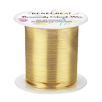 Round Copper Wire, for Wire Wrapped Jewelry Making, Light Gold, 20 Gauge, 0.8mm, about 98.42 Feet(30m)/roll