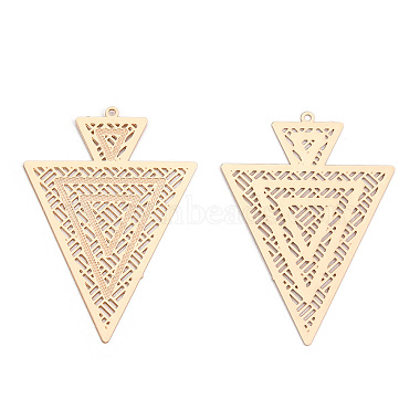Light Gold Triangle Brass Pendants
