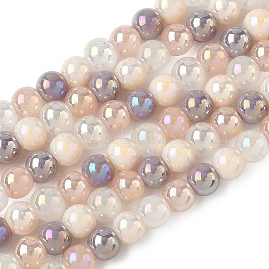 Electroplate & Gradient Color Glass Beads Strands(X-LAMP-M023-03-02)-1