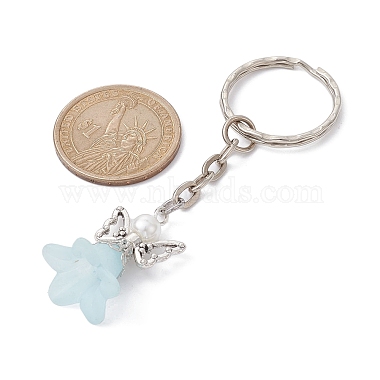 Porte-clés pendentif ange en acrylique et alliage(KEYC-JKC00597-01)-2