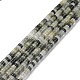 Natural Green Line Jaspe Beads Strands(G-P468-12)-1