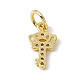 Brass Micro Pave Cubic Zirconia Charms(ZIRC-F132-10G)-2