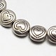 Tibetan Style Flat Round with Heart Alloy Bead Strands(TIBEB-O007-12-NR)-2