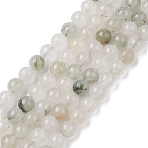 Natural Tianshan Cui Quartzite Beads Strands, Round, 8~8.5mm, Hole: 1mm, about 47pcs/strand, 15.08 inch(38.3cm)(G-C102-B02-02)