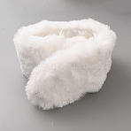 Imitation Rex Rabbit Fur Collars, White, 570x113x18mm(AJEW-WH0596-733C)
