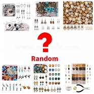 Lucky Bag, Mixed Metal Earring Components & Charms Findings Kits, for DIY Earring Making, Random Color(DIY-LUCKYBAY-82)