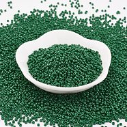 TOHO Japanese Seed Beads, Round, 11/0 Opaque, Sea Green, 2x1.5mm, Hole: 0.5mm, about 933pcs/10g(X-SEED-F002-2mm-47H)