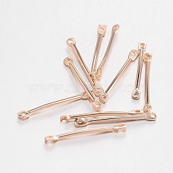 Stick Iron Bars Links connectors, Golden, 20x2x1mm, Hole: 1mm(IFIN-N3302-03)