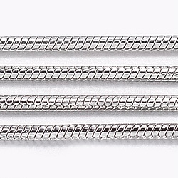 304 Stainless Steel Round Snake Chains, with Spool, Soldered, Stainless Steel Color, 0.9x0.9mm, about 32.8 Feet(10m)/roll(CHS-K007-06A)