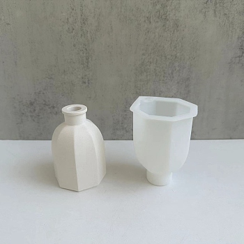 DIY Vase Silicone Molds, Resin Casting Molds, for UV Resin, Epoxy Resin Craft Making, White, 72x75.5x100mm, Inner Diameter: 62x62mm