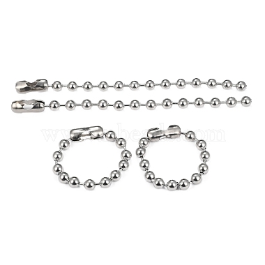 304 Stainless Steel Ball Chain Bracelets(X-BJEW-G618-03P)-2