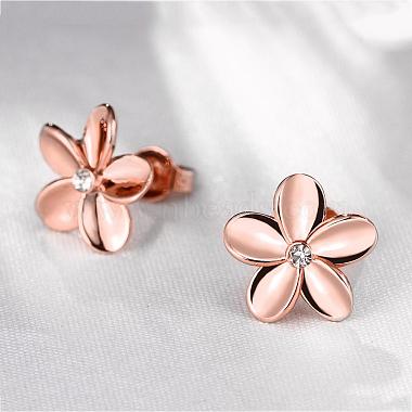 Elegant Tin Alloy Rhinestone Flower Stud Earrings for Women(EJEW-BB02405-A)-3