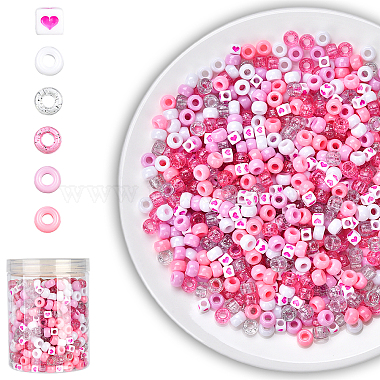 720個 6 種類のプラスチックおよびアクリルビーズ(KY-YW0001-76A)-1