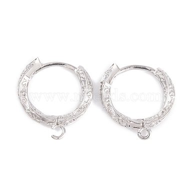 Platinum Brass Hoop Earring Findings