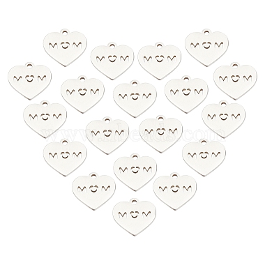 Stainless Steel Color Heart 304 Stainless Steel Charms