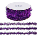 Plastic Hanging Garland, for Party Decoration, Purple, 20x1mm, about 32.81 Feet(10m)/Roll(OCOR-MB0002-001A)