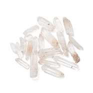Rough Raw Natural Quartz Crystal Beads, for Tumbling, Decoration, Polishing, Wire Wrapping, Wicca & Reiki Crystal Healing, No Hole/Undrilled, Nuggets, 16~46x6~13x5~10mm, about 125pcs/500g(G-XCP0001-03)