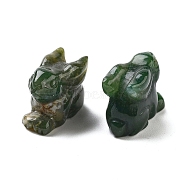 Natural Indian Agate Carved Figurines, for Home Office Desktop Decoration, Rabbit, 11~13x23~24x17~19mm(DJEW-L023-E11)