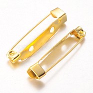 Iron Brooch Findings, Back Bar Pins, Golden, 30mm long, 5mm wide, 6mm thick, hole: 1.5mm(E021Y-G)