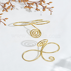 2Pcs Iron Table Number Card Clip, Memo & Message Folder, Wedding Office Supplies, Golden, 77x47x38mm(AJEW-LP0010-26)