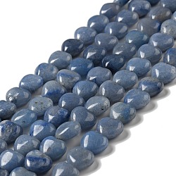 Natural Blue Aventurine Beads Strands, Heart, 12x12~12.5x5~5.5mm, Hole: 1.2mm, about 33~34pcs/strand, 15.35''(39cm)(G-B022-10C)