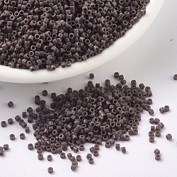 MIYUKI Delica Beads, Cylinder, Japanese Seed Beads, 11/0, (DB0735) Opaque Dark Mauve, 1.3x1.6mm, Hole: 0.8mm, about 2000pcs/10g(X-SEED-J020-DB0735)
