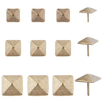 Iron Nails, Sofa Foam Nails, for Furniture Decoration, Square, Antique Bronze, 20x13x13mm, Pin: 1.5mm, 52pcs/set
