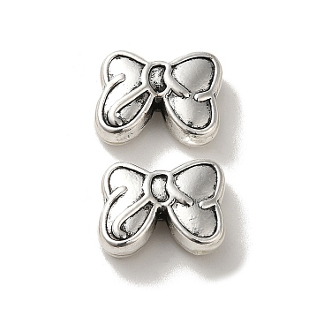Tibetan Style Alloy Beads, Cadmium Free & Lead Free, Bowknot, Antique Silver, 12x15x5.5mm, Hole: 1.5mm, about 275pcs/1000g