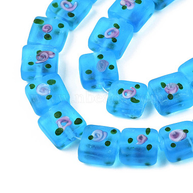 Handmade Frosted Lampwork Beads Strands(LAMP-N021-38C)-3