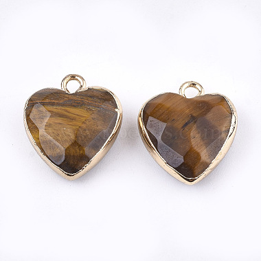 Electroplate Natural Tiger Eye Pendants(G-T112-03E)-2