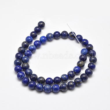 Chapelets de perles rondes en lapis-lazuli naturel(X-G-E262-01-10mm)-3