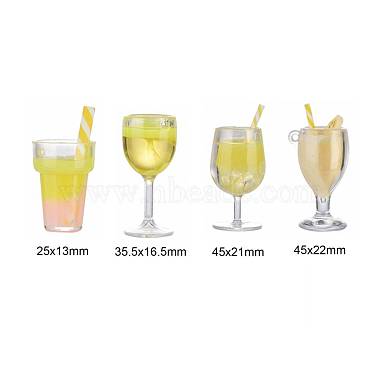 16Pcs 4 Style Imitation Juice Goblet Draft Beer Pendants(CRES-ZZ0001-01)-3