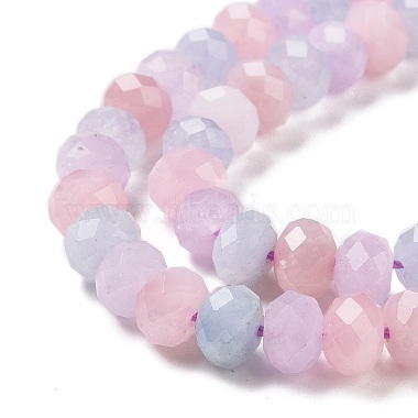 Chapelets de perles aigue-marine naturelles et quartz rose et améthyste(G-H280-03)-4