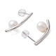 Natural Pearl Ear Studs(EJEW-P286-15P)-2