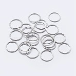 Sterling Silver Closed Jump Rings, Round, Platinum, 20 Gauge, 5x0.8mm, Inner Diameter: 3mm, about 147pcs/10g(STER-F036-03P-0.8x5)