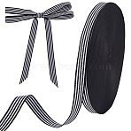 Polyester Ribbon, for Clothes Accessories, Black, 5/8 inch(15mm)(OCOR-WH0816-011B)