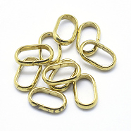 Brass Linking Rings, Oval, Lead Free & Cadmium Free & Nickel Free, Unplated, 10x6x2mm, Inner Diameter: 4x8mm(KK-J270-92C-A-RS)