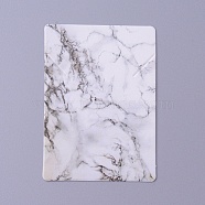 Cardboard Necklace Display Cards, Rectangle with Marble Pattern, White, 6.95x5x0.05cm(CDIS-F002-03B)