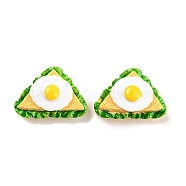 Opaque Resin Imitation Food Decoden Cabochons, Sandwich, Lime Green, 18x24x11mm(RESI-H151-07)