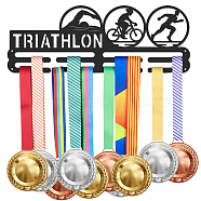 Iron Medal Hanger Holder Display Wall Rack, with Screws, Triathlon, Bicycle, 150x400mm(ODIS-WH0021-743)