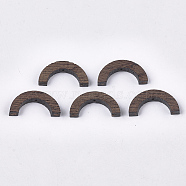 Natural Wenge Wood Beads, Undyed, Arch, Coconut Brown, 14.5x29.5x5mm, Hole: 1.4mm(X-WOOD-S053-11)