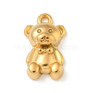 Ion Plating(IP) 304 Stainless Steel Pendants, Bear Charms, Real 18K Gold Plated, 22x13.5x6.5mm, Hole: 2mm(X-STAS-N103-114G)