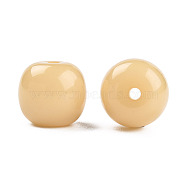 Opaque Resin Beads, Barrel, Wheat, 12x11mm, Hole: 1.6~1.8mm(RESI-N034-28-S05)