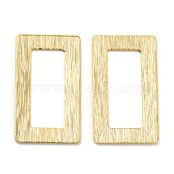 Eco-friendly Rack Plating Brass Linking Rings, Cadmium Free & Lead Free, Long-Lasting Plated, Rectangle, Real 24K Gold Plated, 22x13x0.5mm, Inner Diameter: 16x7mm(KK-M257-01G)