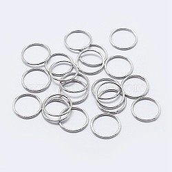 Sterling Silver Closed Jump Rings, Round, Platinum, 20 Gauge, 5x0.8mm, Inner Diameter: 3mm, about 147pcs/10g(STER-F036-03P-0.8x5)