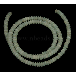 Natural Gemstone Beads, Rondelle, Flower Amazonite, 4x2.5mm(Z284S011)