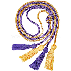 2Pcs 2 Colors Polyester Doctoral Cap Graduation Tassel Pendant Hanging, Mixed Color, 1634mm, 1pc/color(FIND-CP0003-38C)